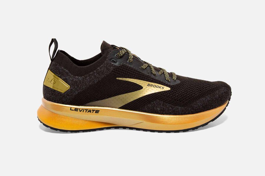 Brooks Levitate 4 Road Running Shoes Womens - Black/Gold - JOBLF-9253